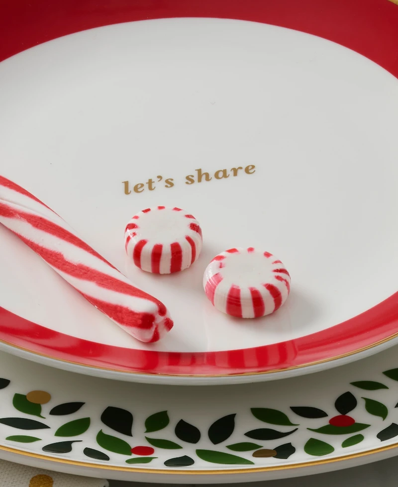 Kate Spade Evergreen Rim Accent Plates, Set of 4