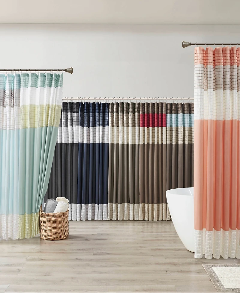 Madison Park Amherst Faux Silk Shower Curtain, 72" x 84"