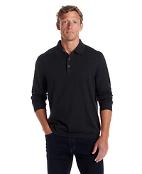 Weatherproof Vintage Men's Cotton Cashmere Long Sleeve Polo Sweater