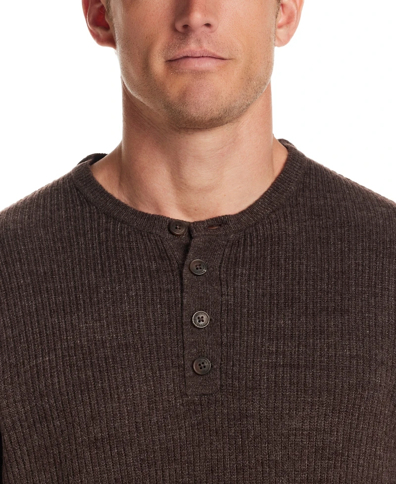 Weatherproof Vintage Men's Soft Touch Henley Sweater