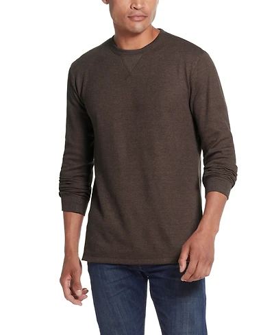 Weatherproof Vintage Men's Long Sleeve Waffle Crewneck T-Shirt