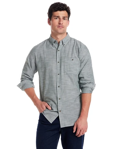 Weatherproof Vintage Men's Winter Chambray Solid Shirt