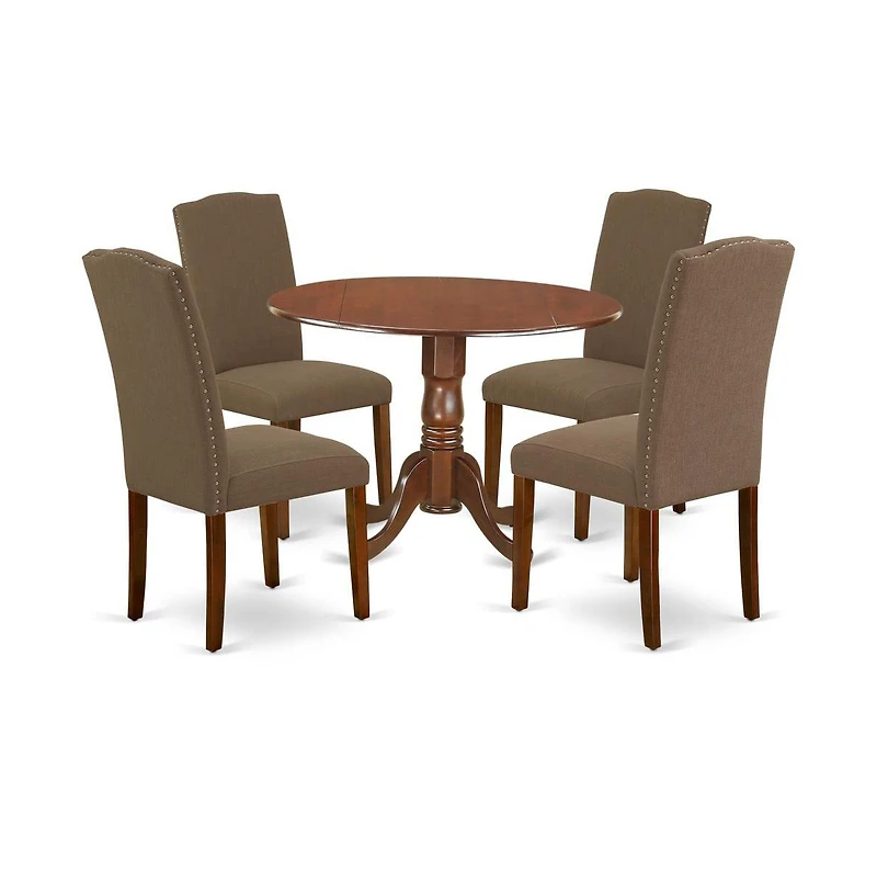 East West Furniture Dining Room Set Mahogany