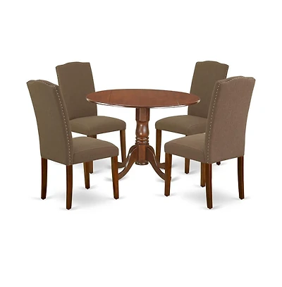East West Furniture Dining Room Set Mahogany