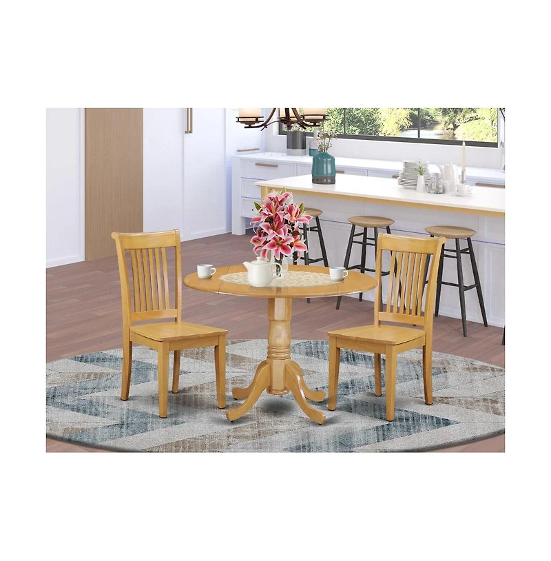East West Furniture Dining Room Set Oak