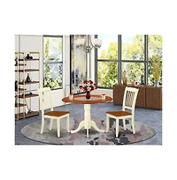 East West Furniture Dining Room Set Buttermilk & Cherry