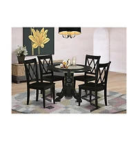 East West Furniture Dining Room Set Black