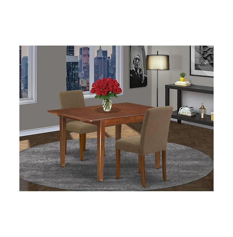 East West Furniture Dining Room Set Mahogany