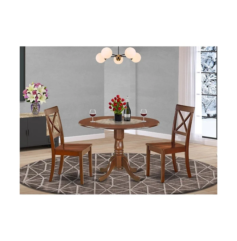 East West Furniture Dining Room Set Mahogany