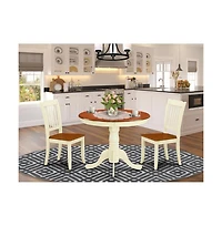 East West Furniture Dining Room Set Buttermilk & Cherry