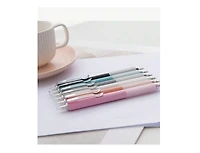 Htutwoo 18 Pcs Ballpoint Pens Medium Point 1mm Black Ink Work Pen With Super Soft Grip Ball Point Pen For Men Women Retractable Office Pens
