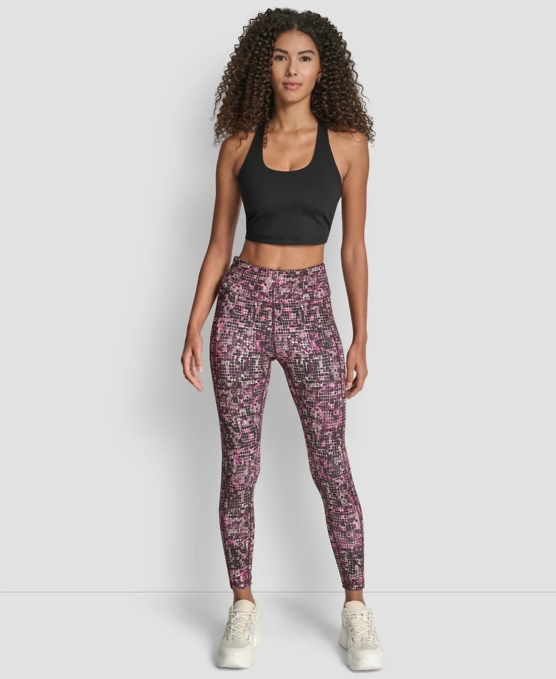 Dkny Sport Women's Printed High-Waist 7/8 Tights