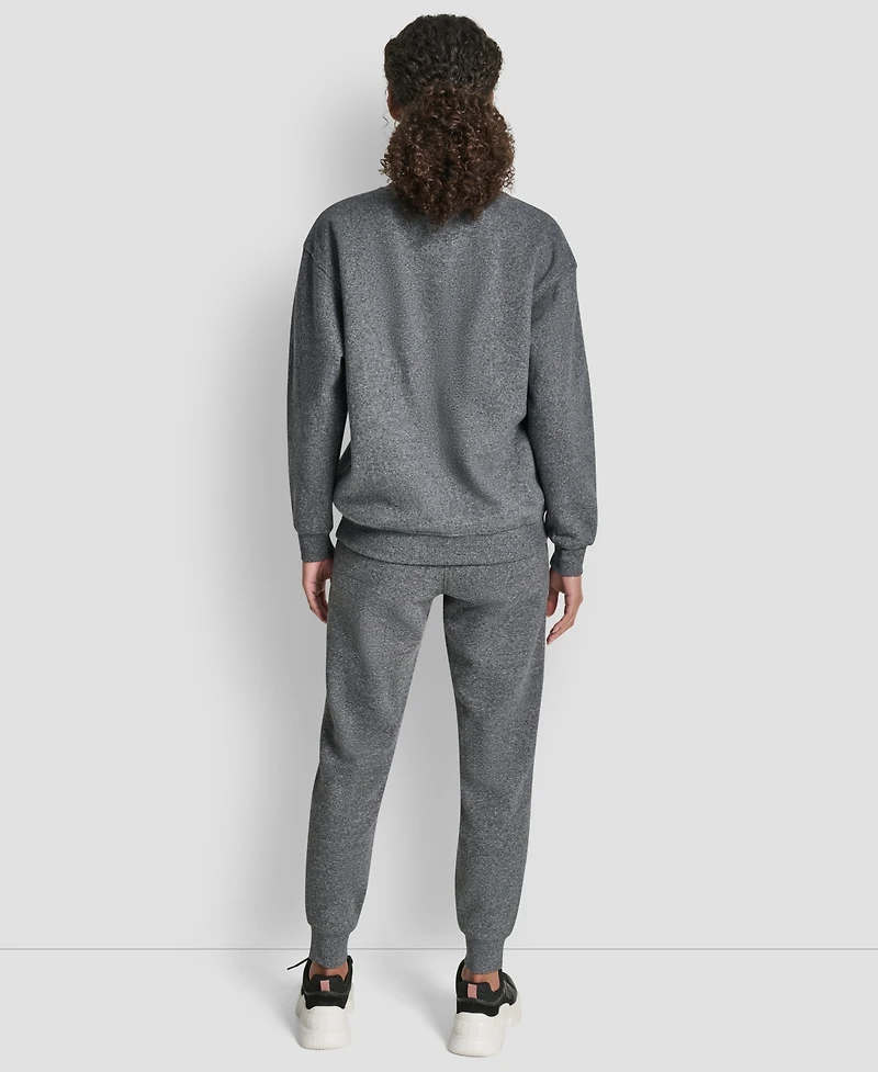 Dkny Women's Tonal Logo Patch Crewneck Sweatshirt