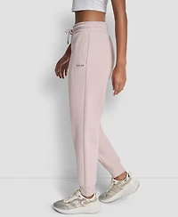 Dkny Women's Rhinestone Logo Cuffed Jogger
