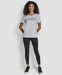 Dkny Women's Arched Exploded Rhinestone Crewneck T-Shirt