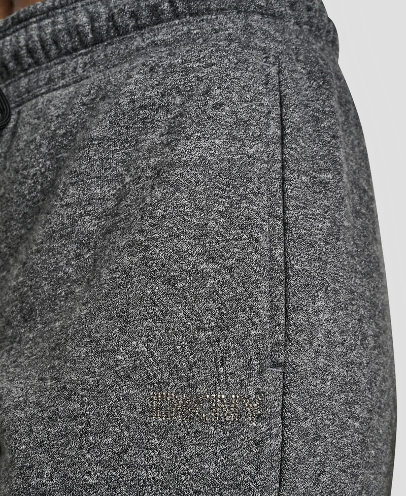 Dkny Women's Rhinestone Logo Cuffed Jogger
