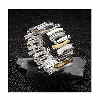 Sohi Metallic-Ridge Bangle Bracelet