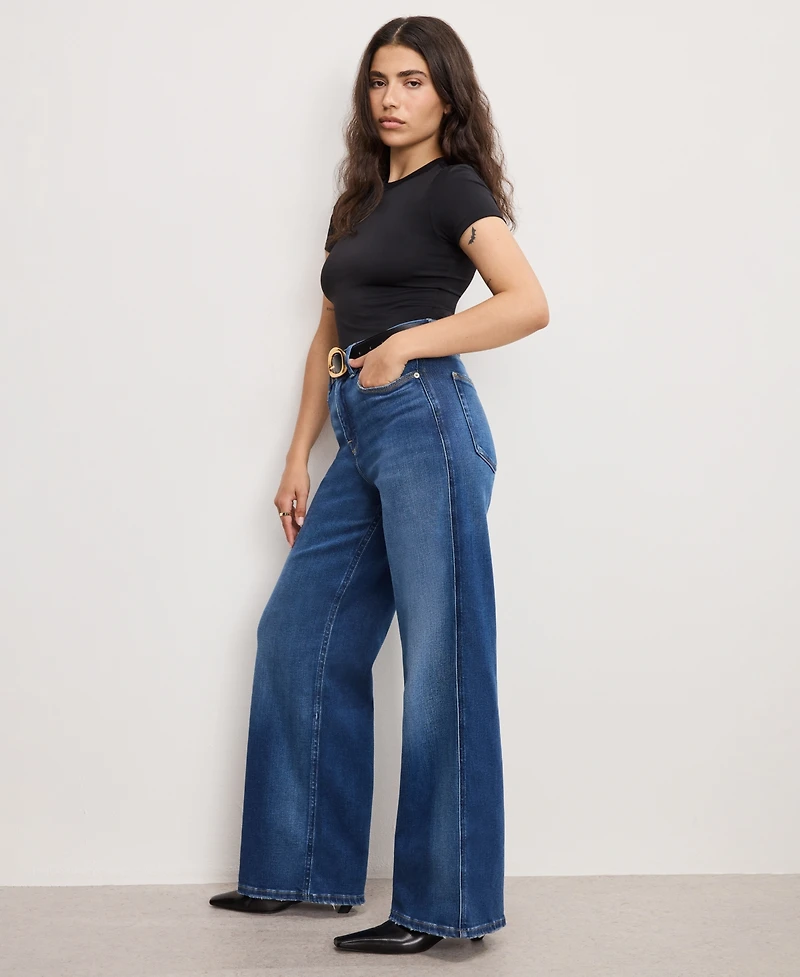 Good American Petite Skate Wide Leg Jeans