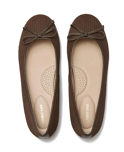 Lands' End Women's Essential Corduroy Ballet Flats