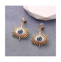 Sohi Women's The Evil Eye's Ray Drop Earrings