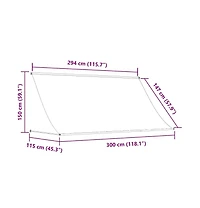 vidaXL Retractable Awning Cream
