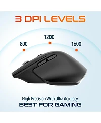 Delton S18 Wireless Mouse, 2.4G Ergonomic Mouse, 5 Noiseless Buttons (DMS18-wb)