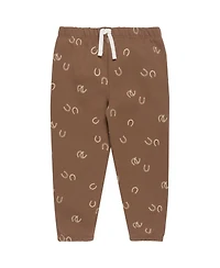 Gerber Baby Boys 2-Piece Fleece Outfit Set, Brown Horseshoe, 0-3 Months