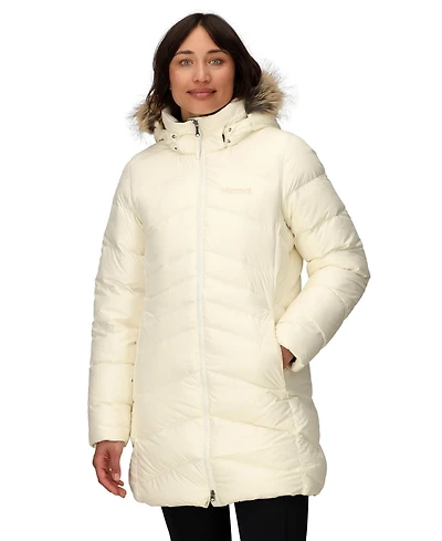 Marmot Women's Montreal Hooded Faux-Fur-Trim Coat