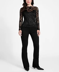 Guess Women's Nataliya Long-Sleeve Lace Top