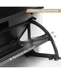 Shoe Cabinet, Shoe Storage Cabinet with 3 Flip Drawers, 47 in Tall Freestanding Shoes Organizer with Legs, Farmhouse Narrow Shoe Rack, Slim Shoe Cabin