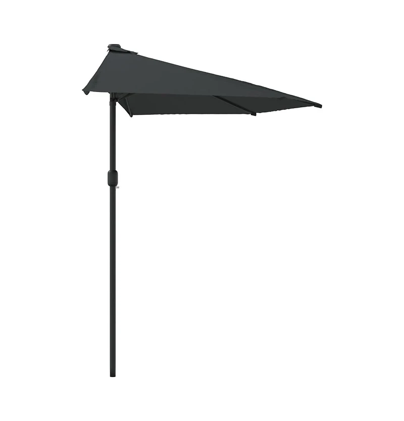 vidaXL Patio Umbrella Anthracite Polyester, Aluminum, Steel 106.3x56.7 in