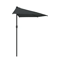 vidaXL Patio Umbrella Anthracite Polyester, Aluminum, Steel 106.3x56.7 in