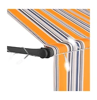 vidaXL Retractable Awning Yellow and Blue Polyester with Pu coating, Steel