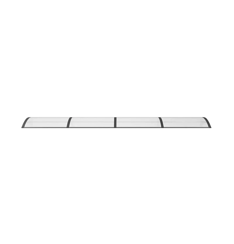 Door Canopy Black Polycarbonate, Abs, Aluminum 157.5 x 39.4 in