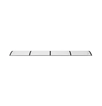 Door Canopy Black Polycarbonate, Abs, Aluminum 157.5 x 39.4 in