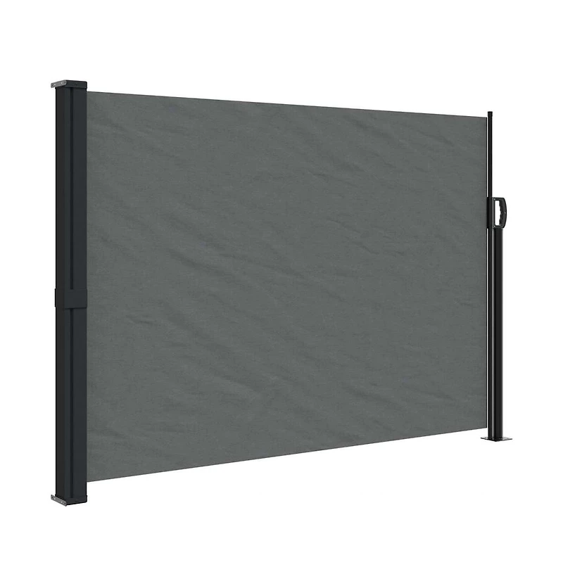 vidaXL Retractable Side Awning Anthracite
