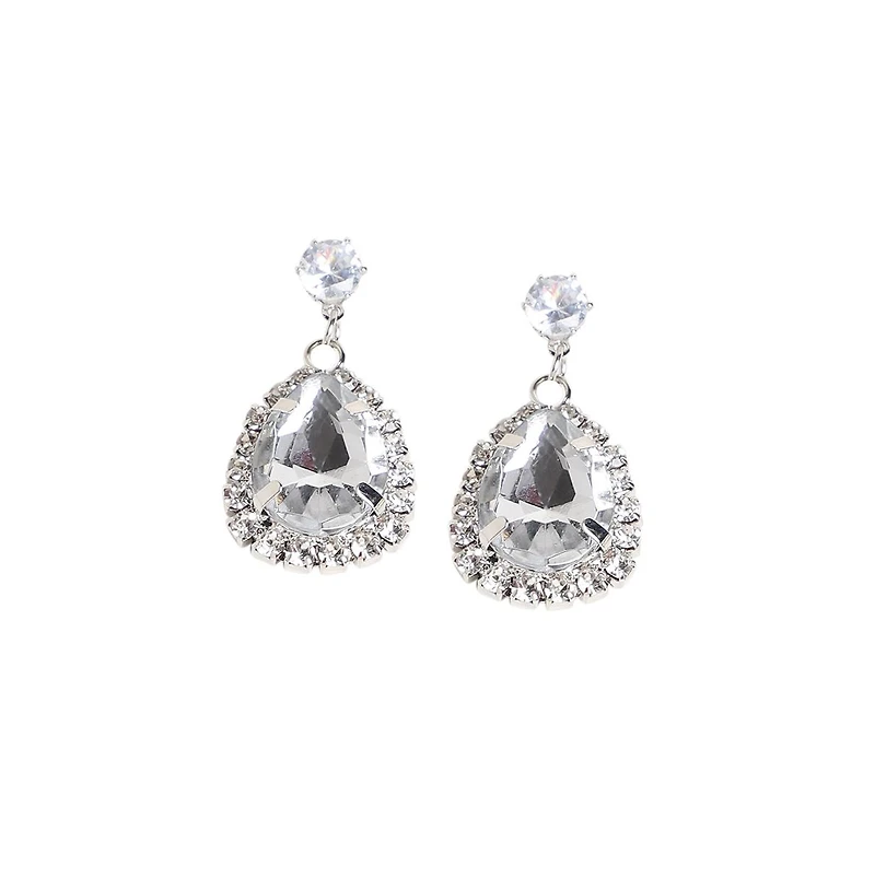 Sohi Women's Crystal Drop Earrings