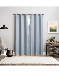 Sun Zero Servana Abstract Magnetic Closure 100% Blackout Grommet Curtain Panel Pair