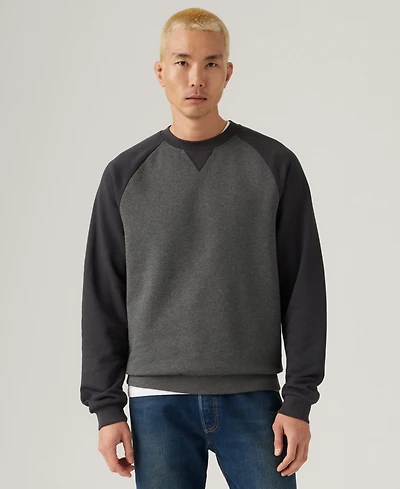 Levi' Men's Relaxed Fit Crewneck Long Sleeve Red Tab Logo Sweatshirt