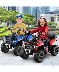 6V Kids Ride On Atv with Spray Function and Storage Box Music