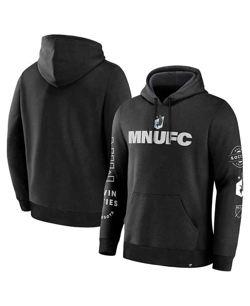 Fanatics Men's Black Minnesota United Fc Penalty Kick Legacy Pullover Hoodie