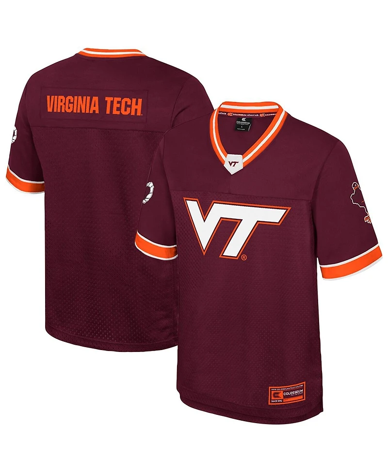 Colosseum Men's Maroon Virginia Tech Hokies Nothing But The Hits Football Jersey
