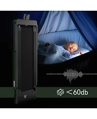 2.25HP 2 in 1 Folding Treadmill with App Speaker Remote Control-Green
