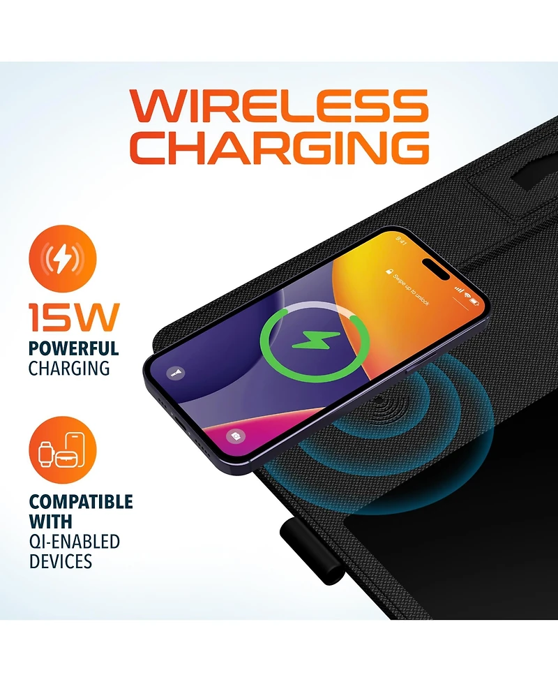 Delton D101 Wireless Charging Mouse Pad with Foldable Phone Stand & Writing Pad (DMP101WC)