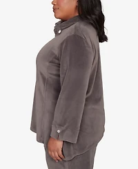 Alfred Dunner Plus Calm Luxe Cowl Neck Top