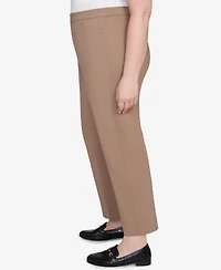 Alfred Dunner Plus Vienna Smooth Front Easy Fit Average Length Pant