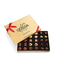 Godiva Assorted Chocolate Gift Box with Red Ribbon, 30 Pieces