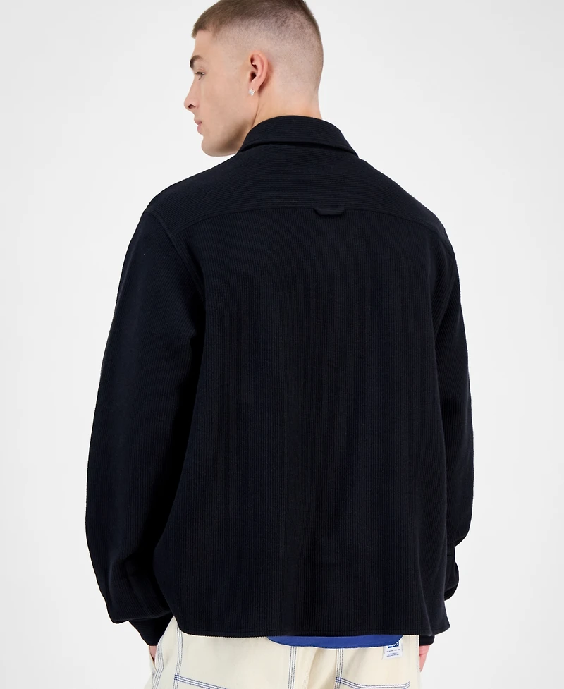 Hugo Boss Ekynone Oversized Long Sleeve Corduroy Button-Front Shirt-Jacket