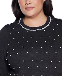 Belldini Plus Front-Embellished Sweater