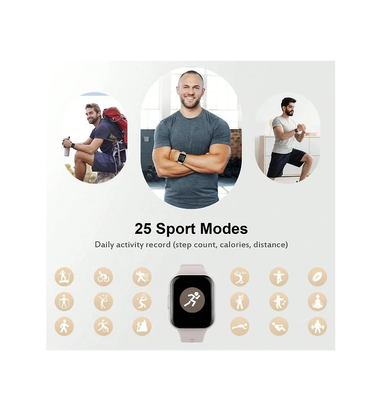 Ruxing Smart Smart Watch, 2024 Fitness Tracker Watch For Men Women, 1.69'' Touch Smartwatch Fitness Watch With Heart Rate Monitor/Pedometer/Sleep Moni